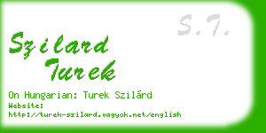 szilard turek business card