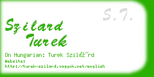 szilard turek business card